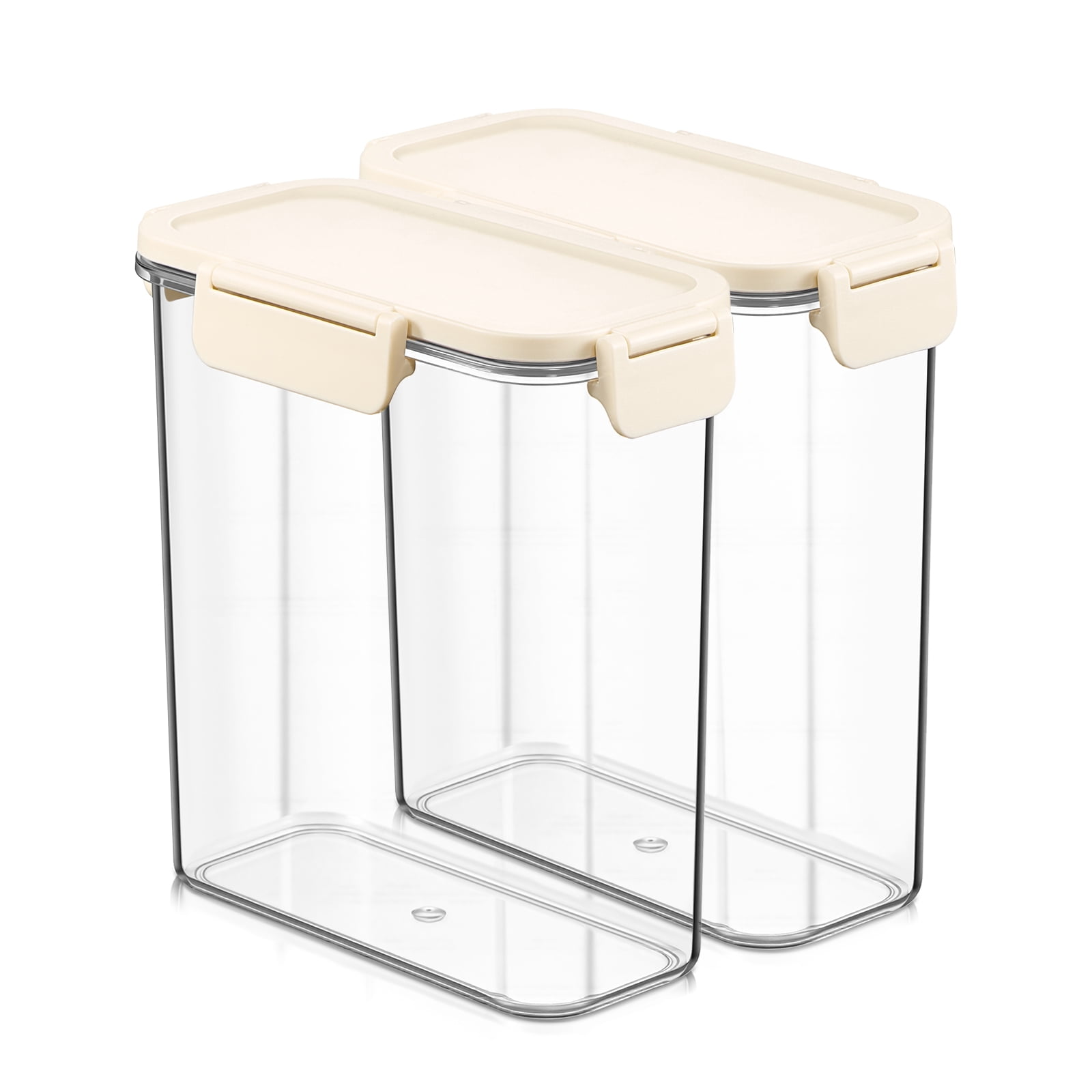 Sorbus 2-Pack Clear Medium Tall Narrow Food Storage Containers with Lids, Stackable
