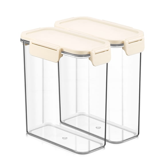 Sorbus 2-Pack Clear Medium Tall Narrow Food Storage Containers with Lids, Stackable