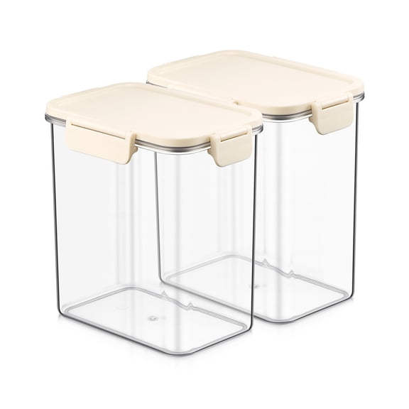 Sorbus 2-Pack Clear Medium Tall Rectangle Food Storage Containers with Lids, Stackable