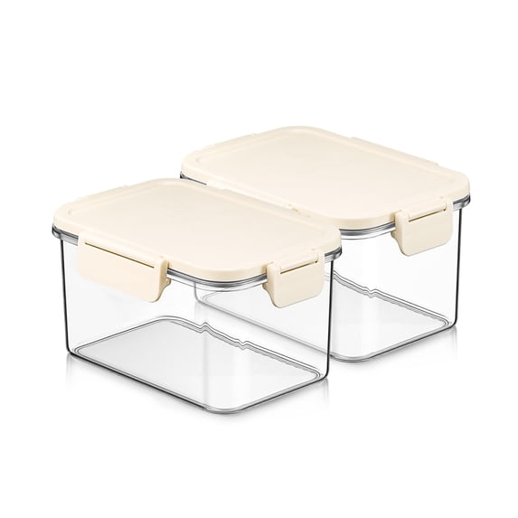 Sorbus 2-Pack Clear Standard Rectangle Food Storage Containers with Lids, Stackable
