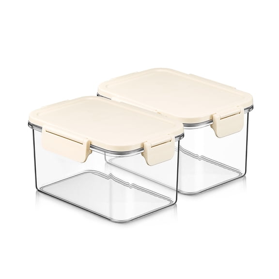 Sorbus 2-Pack Clear Standard Rectangle Food Storage Containers with Lids, Stackable