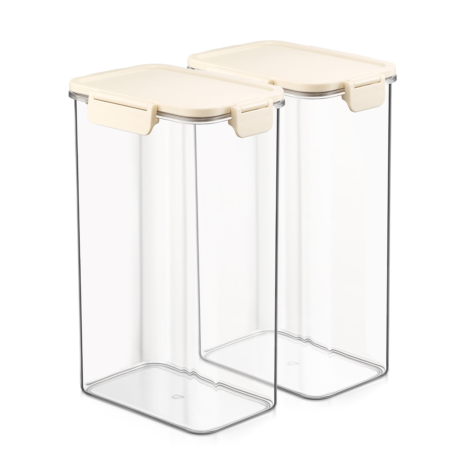 Sorbus 2-Pack Clear Tall Rectangle Food Storage Containers with Lids, Stackable