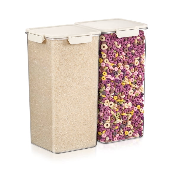 Sorbus 2-Pack Extra Tall Square Airtight Food Storage Containers – Clear Stackable Pantry