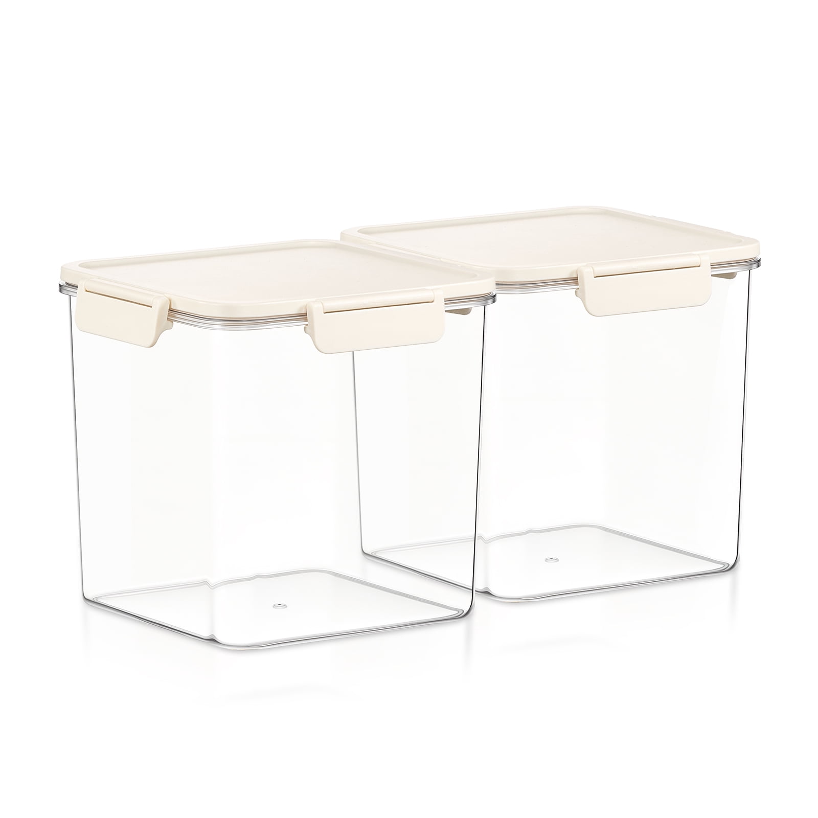 Sorbus 2-Pack Medium Tall Square Airtight Food Storage Containers, Clear Stackable Pantry Organizers