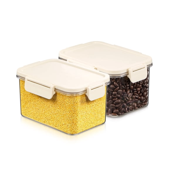 Sorbus 2-Pack Standard Rectangle Food Storage Containers with Lids, Clear, Stackable