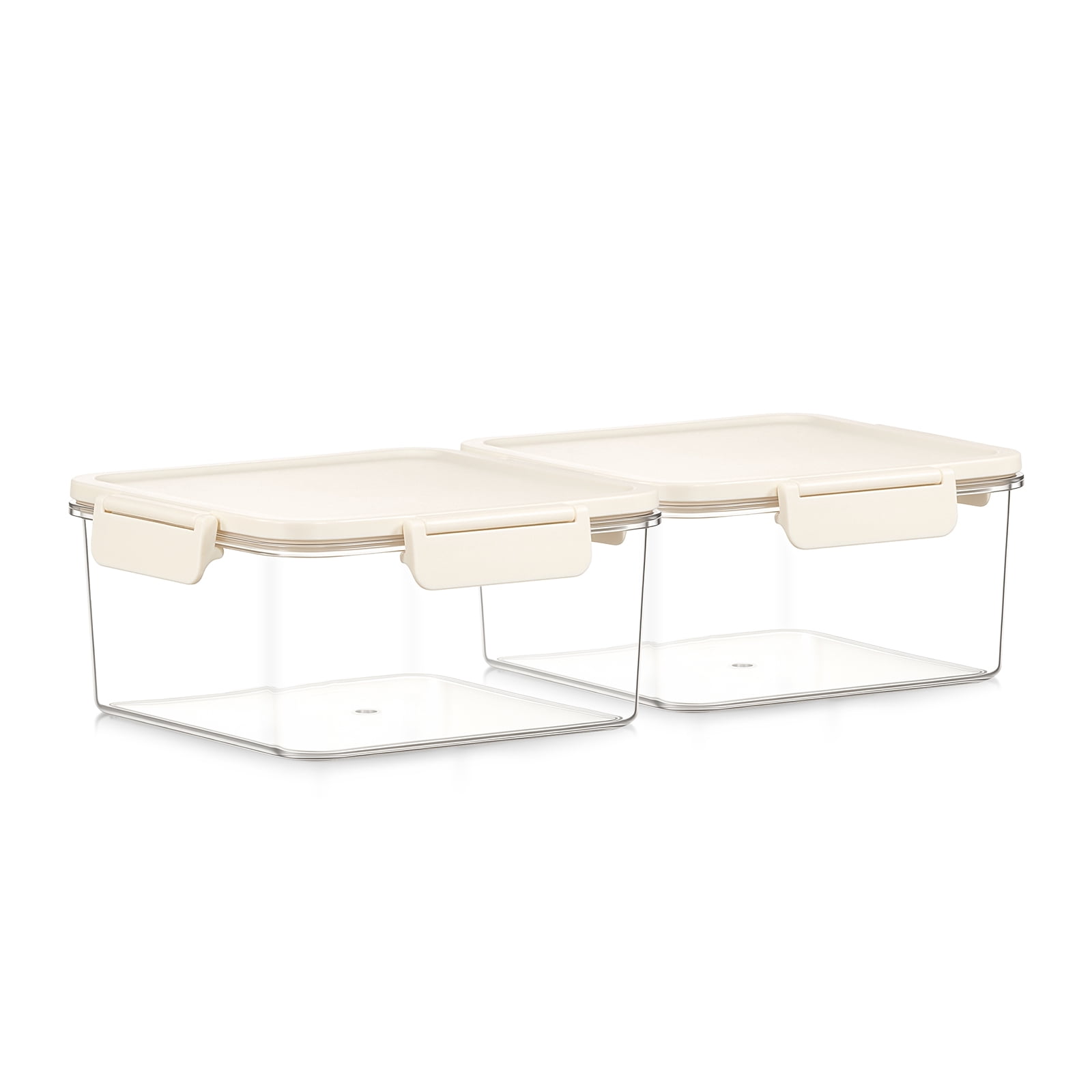 Sorbus 2-Pack Standard Square Airtight Food Storage Containers, Clear Stackable Pantry Organizers