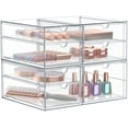 thumbnail image 1 of Sorbus 2-Piece Clear Acrylic Makeup Organizer with 7 Drawers, Stackable Storage Bins, 1 of 7