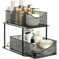 thumbnail image 1 of Sorbus 2-Tier Stackable and Drawer Organizer with Mesh Sliding Drawers, Black, 1 of 8
