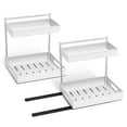 thumbnail image 1 of Sorbus 2-Tier Under Sink Organizer with Sliding Drawers, No-Drill Storage Rack (2 pack White), 1 of 8