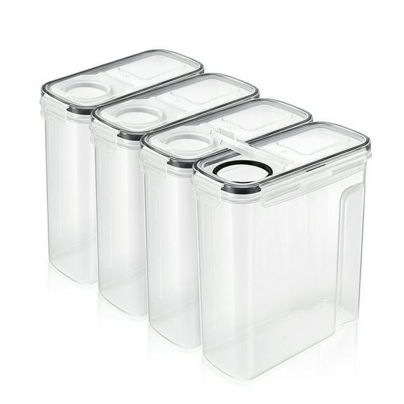 Sorbus (2L/8.4 Cups) Airtight Food Storage Dispensers for Beans, Pasta, Cereals, and More- Set of 4