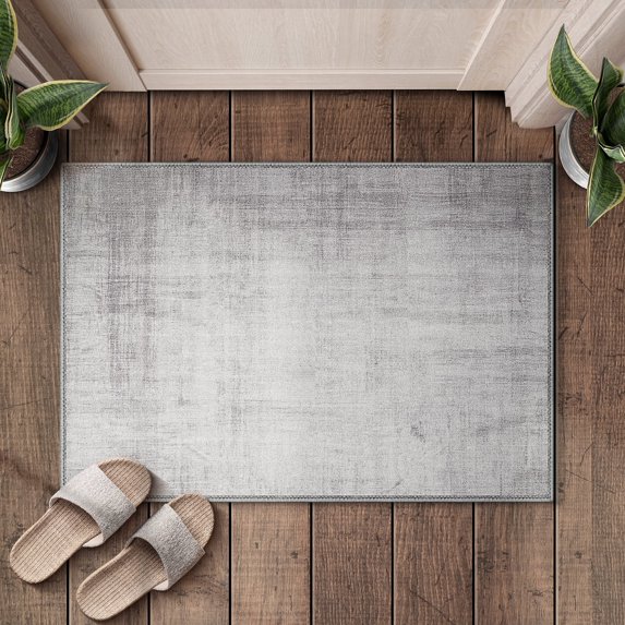 Sorbus 2x3 Welcome Mat Rug for Entryway, Machine Washable, Non-Slip, Vintage Rug - Low Pile Non-Shedding Indoor Rugs - Soft Carpet Throw Rugs with Rubber Backing