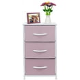 thumbnail image 1 of Sorbus 3 Drawer Nightstand Dresser, Pink, Kid Friendly Design, 17.75” L x 11.87” W x 28.75” H, 1 of 9