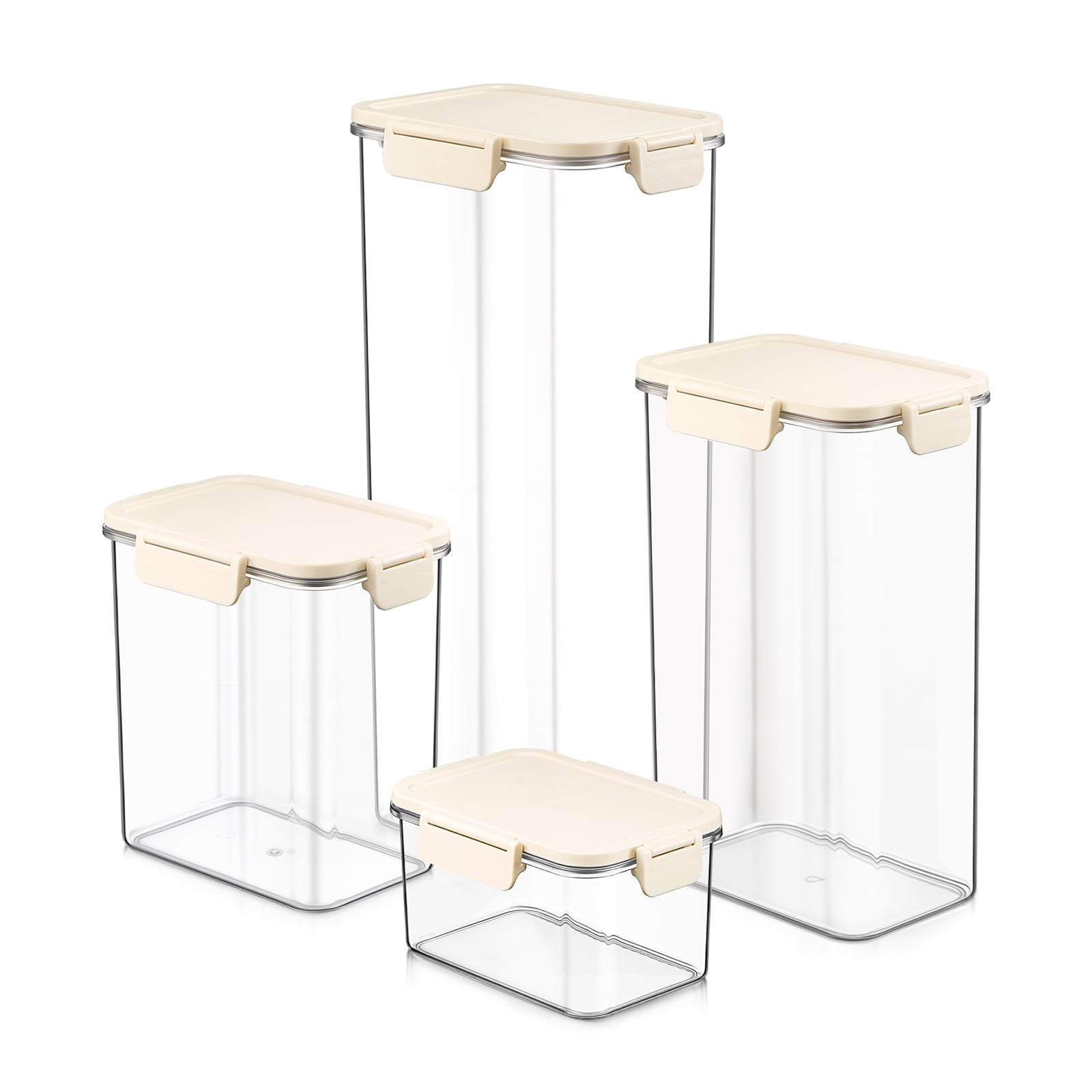 High Clear Rectangular Containers Sorbus 4-Pack Clear Rectangle Airtight Food Storage Containers ...