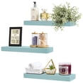thumbnail image 1 of Sorbus 3-Pack Floating Shelves 16.25 Inch, Ocean Blue, Hidden Mount, Wall Storage, 1 of 7