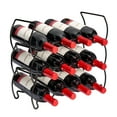 thumbnail image 1 of Sorbus 3-Tier Stackable Wine Rack - Classic Style Wine Racks for Bottles - Perfect for Bar, Wine Cellar, Basement, Cabinet, Pantry - Holds 12 Bottles, Metal (Black), 1 of 7