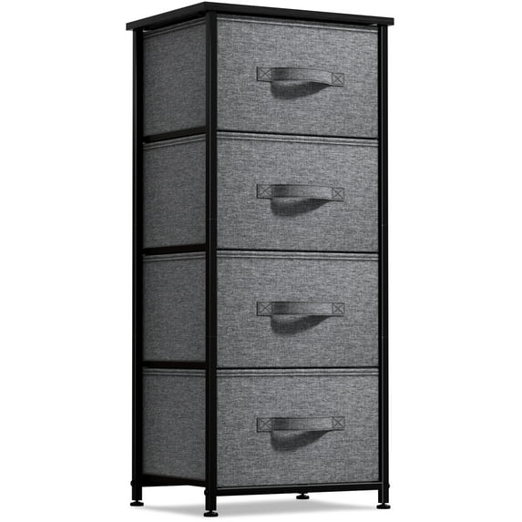 Sorbus 4 Drawer Bedside Nightstand Chest Tower Bedroom Dresser Assorted Colors Black