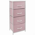 thumbnail image 1 of Sorbus 4 Drawer Bedside Nightstand Chest Tower Bedroom Dresser, Pastel Colors Pink, 1 of 5