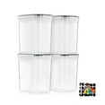 thumbnail image 1 of Sorbus 4-Pcs Plastic Airtight Food Storage Containers with Measuring Spoons, Black, 1 of 7