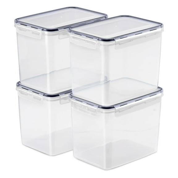 Sorbus 4-Pack Airtight Food Storage Containers – Four-Way Snap Lids for Freshness – Perfect for Cereal, Pasta, Flour, and More (121oz/15 Cups)