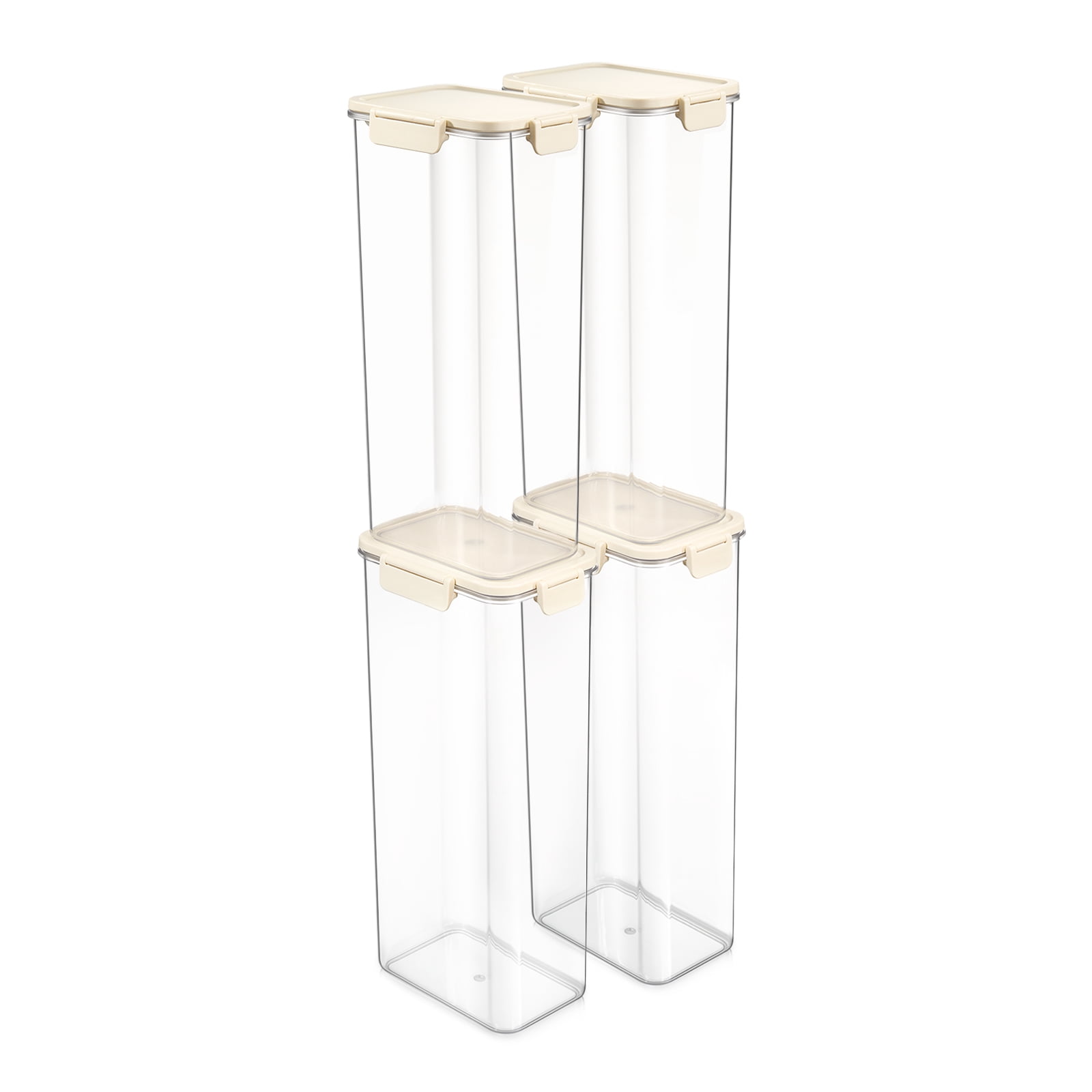 Sorbus 4-Pack Clear Extra Tall Rectangle Food Storage Containers with ...