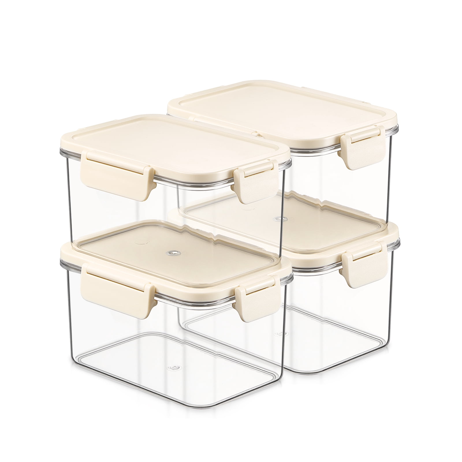 Sorbus 4-Pack Clear Standard Rectangle Food Storage Containers with ...