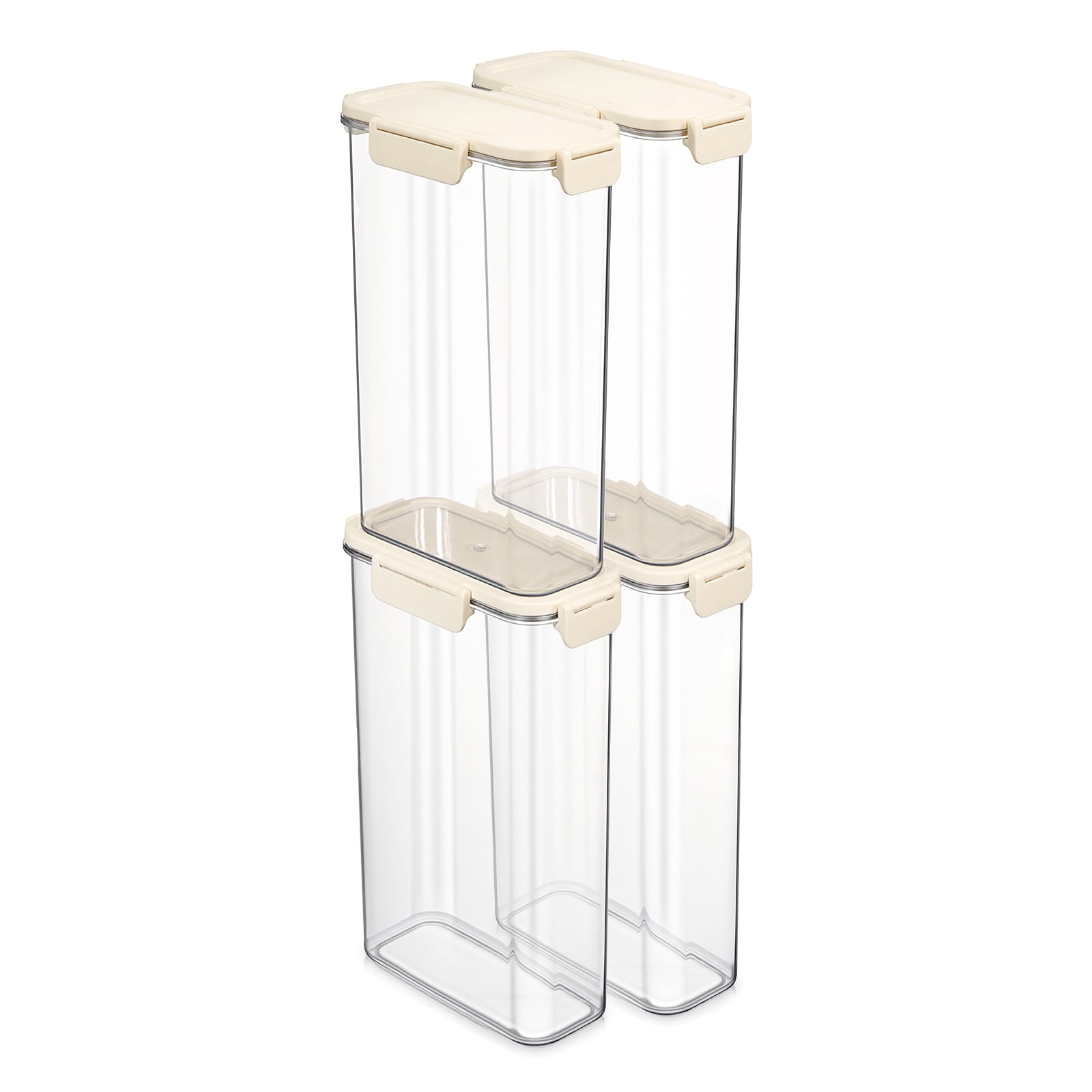 Sorbus 4-Pack Clear Tall Narrow Food Storage Containers with Lids ...