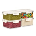 thumbnail image 1 of Sorbus 4-Pack Standard Square Airtight Food Storage Containers – Clear Stackable Pantry, 1 of 8