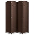thumbnail image 1 of Sorbus 4 Panel Room Divider Tall Privacy Partition Screen Extra Wide Double Hinged Mesh Hand-Woven Folding Wall Divider - 6ft, 1 of 7