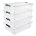 thumbnail image 1 of Sorbus 4-Piece 40 Qt Clear Plastic Storage Bins with Lids and Handles, 1 of 7