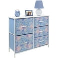 thumbnail image 1 of Sorbus 5 Drawer Bedroom Chest Dresser and TV Stand, Pastel Collection Tie-Dye Blue, 1 of 9