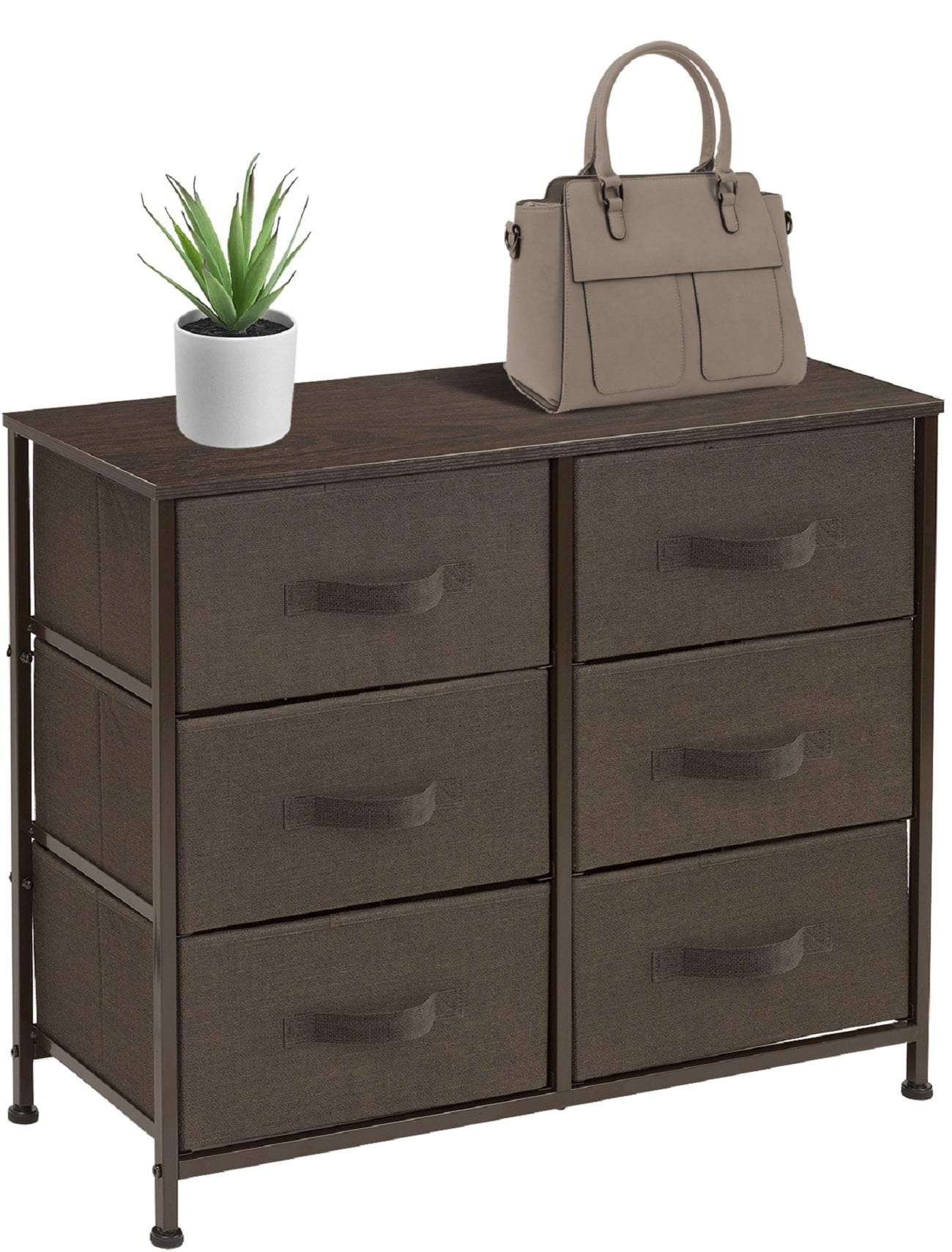 Sorbus 5 Drawer Dresser, Brown, Compact Storage Unit for Bedroom, Office, and Nursery