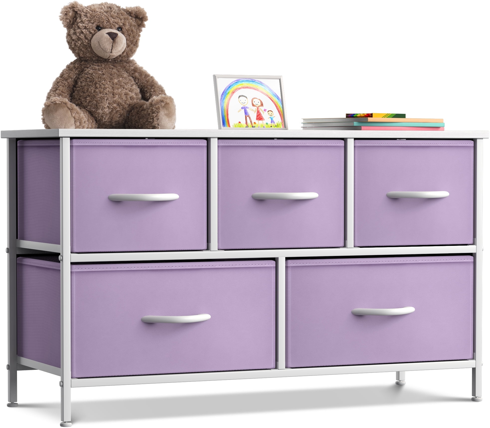 Sorbus 5-Drawer Dresser, Medium-Density Fibreboard