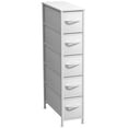 thumbnail image 1 of Sorbus 5-Drawer Narrow Dresser, Slim Storage Chest with Fabric Drawers, White, 1 of 5