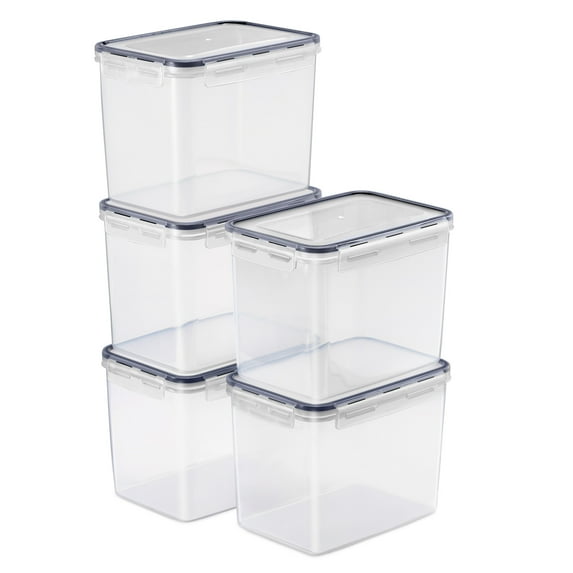 Sorbus 5 Pack (121oz/15cups) Airtight Food Storage Containers - Four-Way Snap Lids Keeps Food Fresh - Store Cereal, Pasta, Flour and more