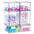 thumbnail image 1 of Sorbus 5-Pack Clear Stackable Acrylic Drawers – Tall, Wide & Small for Baby Accessories, 1 of 7