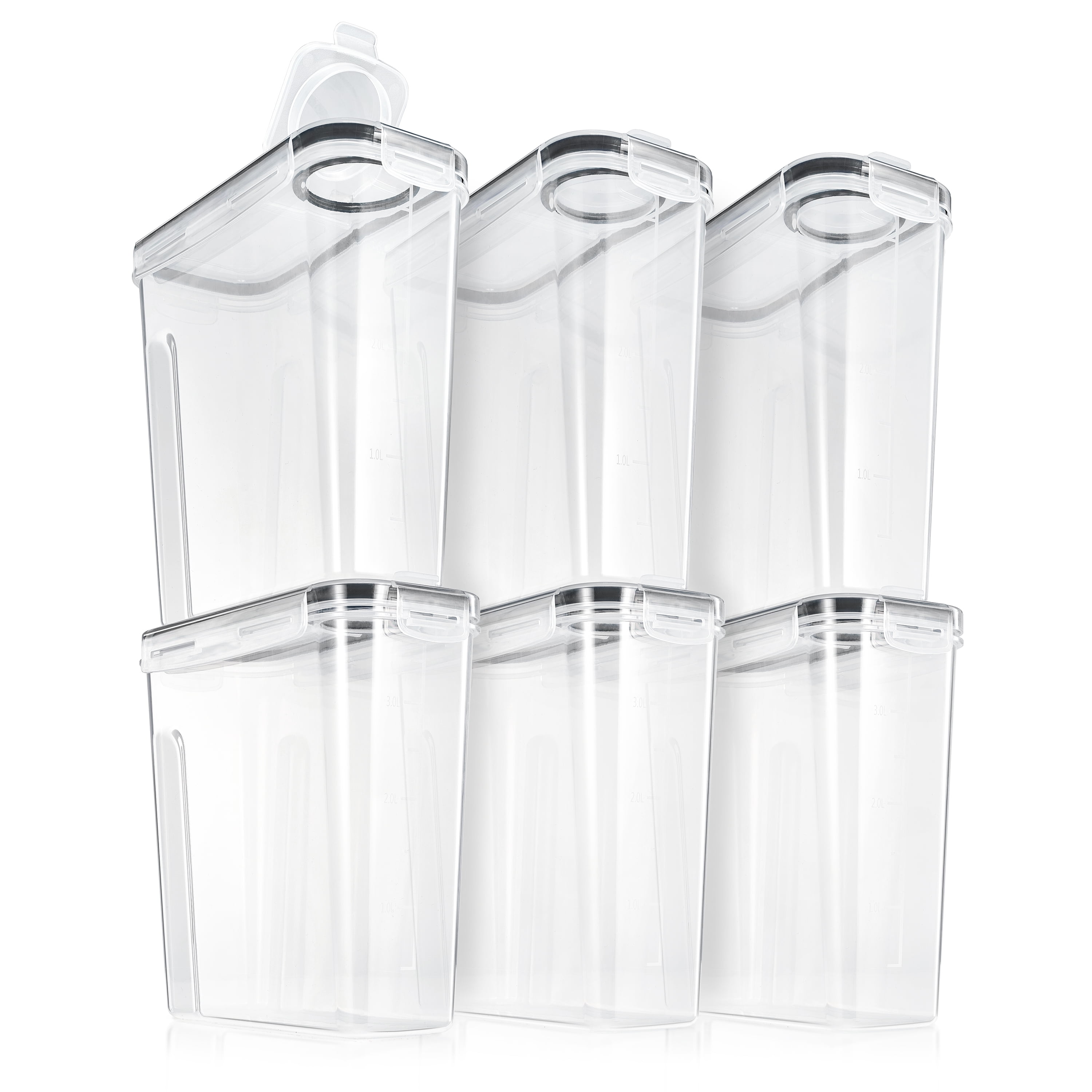Sorbus 6-Pack 4L Airtight Food Storage Dispensers for Cereal, Pasta, Beans, Dry Foods
