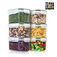 thumbnail image 1 of Sorbus 6-Pack Airtight Food Storage Containers (0.8L/27.05 oz) with Locking Lids, Labels & Measuring Spoons Set, 1 of 7