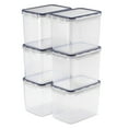 thumbnail image 1 of Sorbus 6-Pack Airtight Food Storage Containers – Four-Way Snap Lids for Freshness – Perfect for Cereal, Pasta, Flour, and More (121oz/15 Cups), 1 of 6