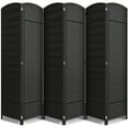thumbnail image 1 of Sorbus 6 Panel Room Divider Tall Privacy Partition Screen Extra Wide Double Hinged Mesh Hand-Woven Folding Wall Divider - 6ft, 1 of 7