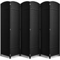thumbnail image 1 of Sorbus 6 Panel Room Divider Tall Privacy Partition Screen Extra Wide Double Hinged Mesh Hand-Woven Folding Wall Divider - 6ft, 1 of 7
