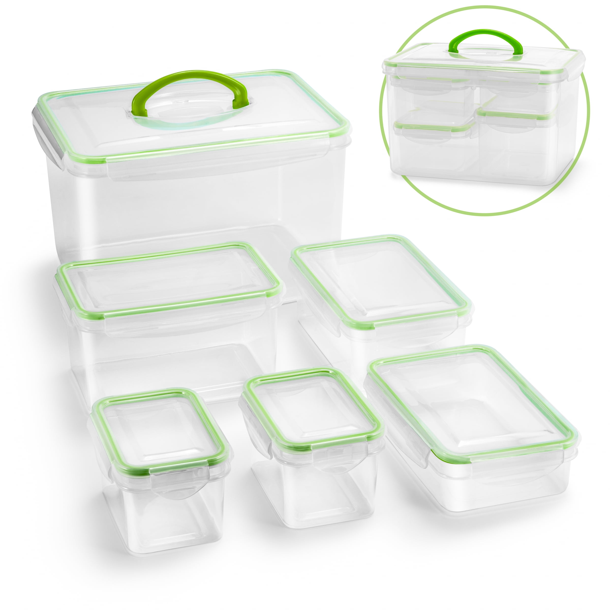 Sorbus 6-Piece Airtight Storage Containers with Snap-on Lids, BPA-Free, Kitchen & Home
