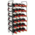 thumbnail image 1 of Sorbus 6-Tier Stackable Wine Rack - Classic Style Wine Racks for Bottles - Perfect for Bar, Wine Cellar, Basement, Cabinet, Pantry - Holds 24 Bottles, Metal (Black), 1 of 9