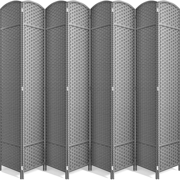 Sorbus 6ft Tall Room Divider Privacy Screen - Extra Wide Folding Partition, Light Gray