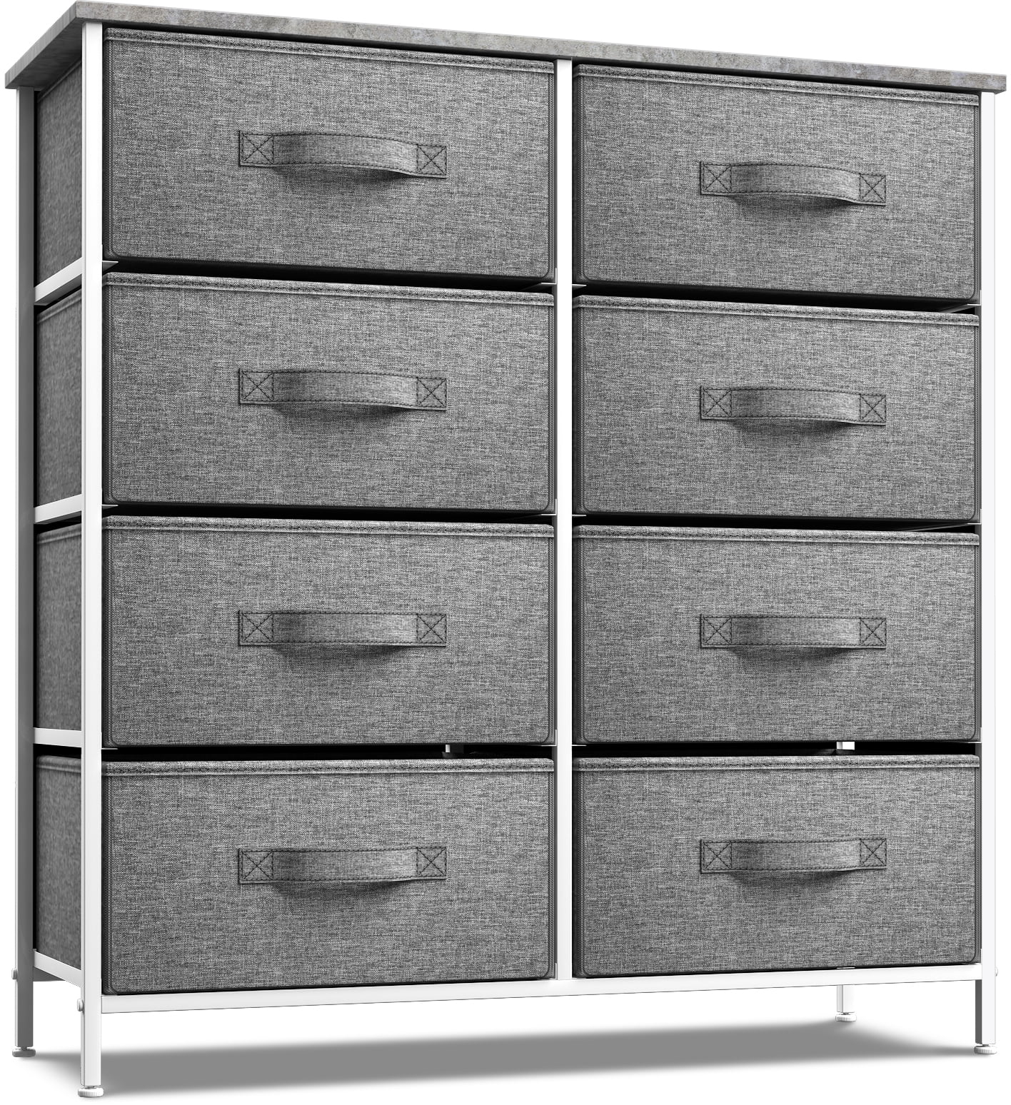 Sorbus 8Drawer Dresser EasyPull Fabric Bins for Clothes Ideal for