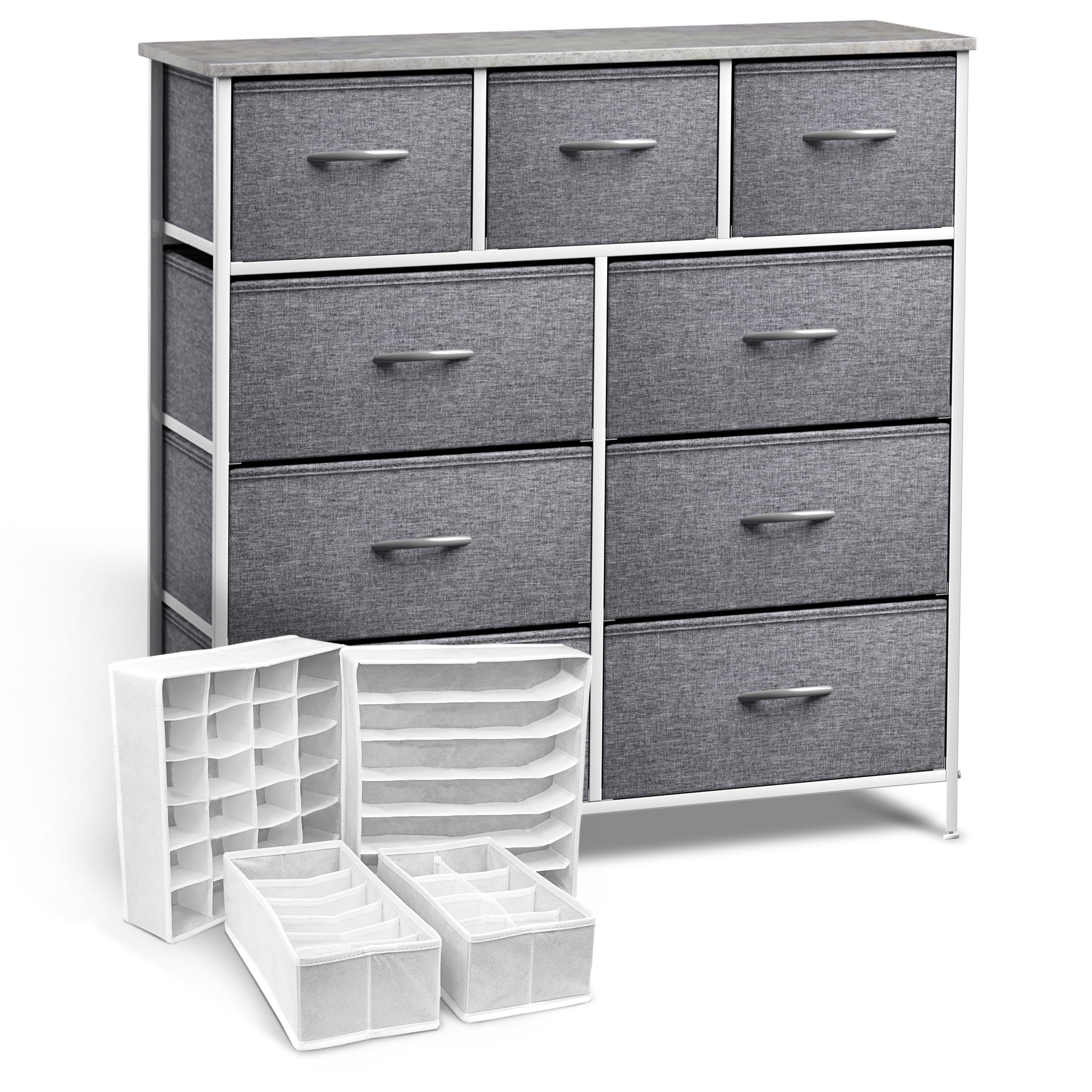 Sorbus 9Drawer Dresser with Foldable Fabric Drawer Dividers Ideal for