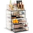 thumbnail image 1 of Sorbus Acrylic Cosmetic and Jewelry Storage Case Display - Spacious Design - Great for Bathroom, Dresser, Vanity and Countertop (4 Large, 2 Small Drawers, Black Jewel), 1 of 7