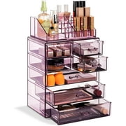Sorbus Acrylic Cosmetic and Jewelry Storage Case Display, Purple