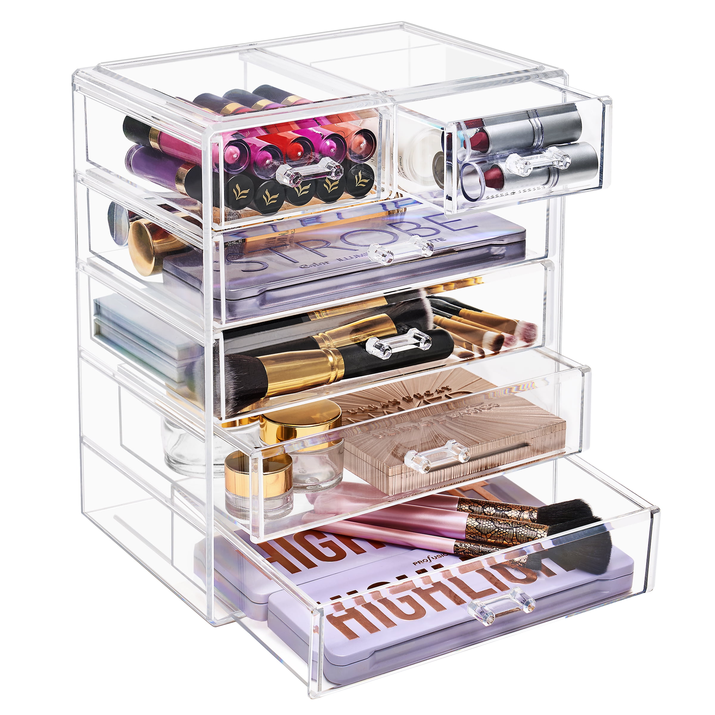 Clear Acrylic 6-Drawer Cosmetic and Jewelry Organizer