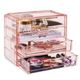 thumbnail image 1 of Sorbus Acrylic Cosmetics Makeup and Jewelry Storage Case Display– 4 Large Drawers Space- Saving, Stylish Acrylic Bathroom Case Great for Lipstick, Nail Polish, Brushes, Jewelry and More (Purple), 1 of 7