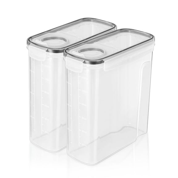 Sorbus Airtight Food Storage Dispensers (4L/16.9 Cups) for Beans, Pasta, Cereals, and More- Set of 2